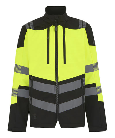 Hi-Vis X-Pro (Klasse 2) 3-Lagen-Softshelljacke | Schwarz/Gelb