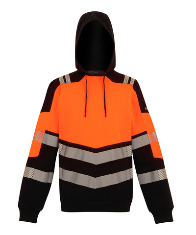 Sudadera con capucha Hi-Vis X-Pro (Clase 2) | Negro/Naranja