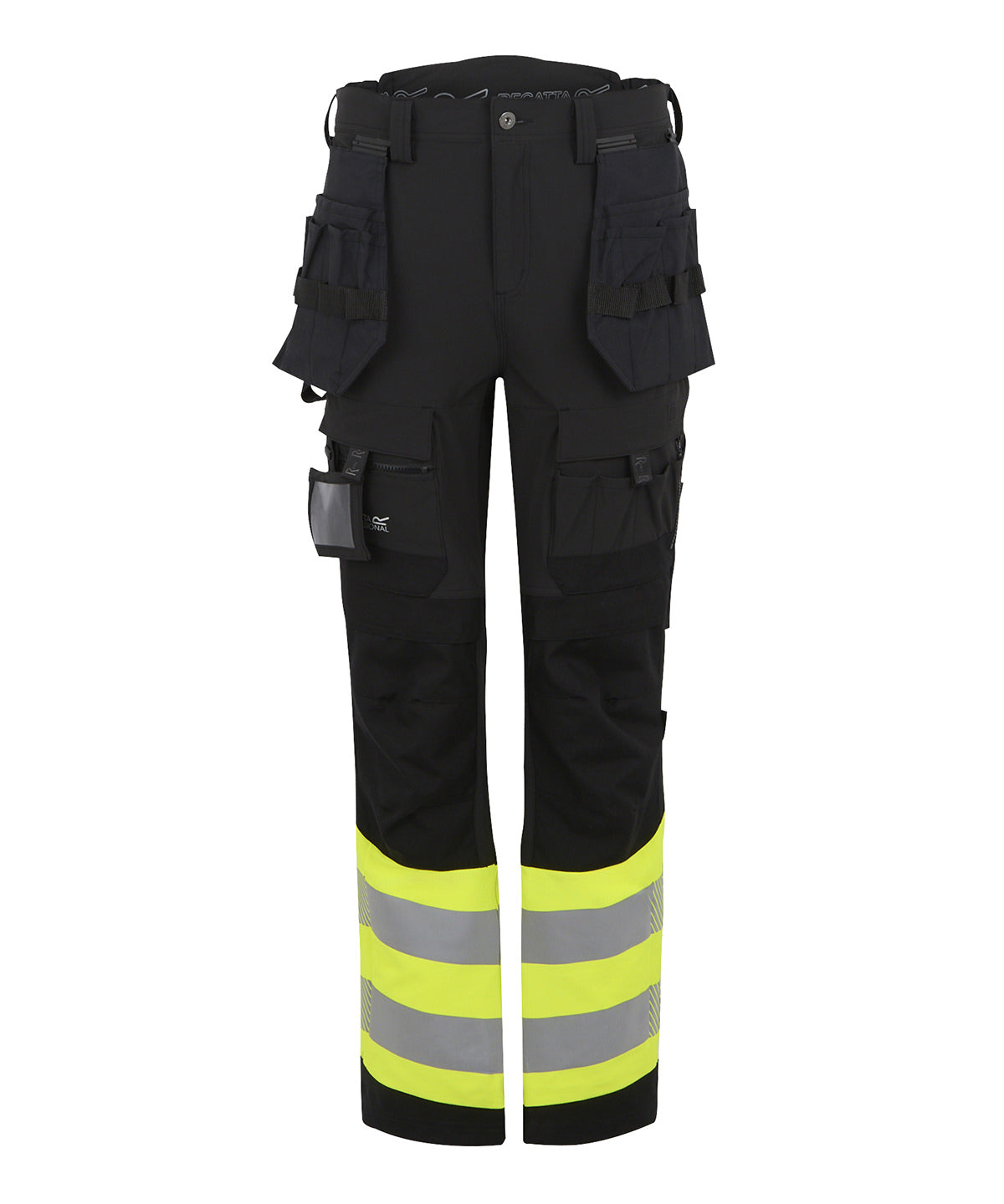 Pantalones de funda elsticos Hi-Vis X-Pro (Clase 1) | Negro/Amarillo
