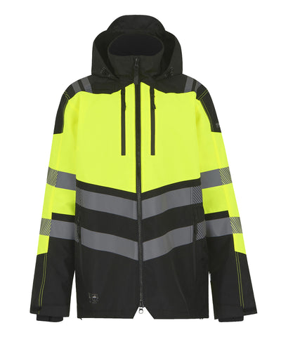 Hi-Vis X-Pro Wasserdichte Jacke (Klasse 2) | Schwarz/Gelb