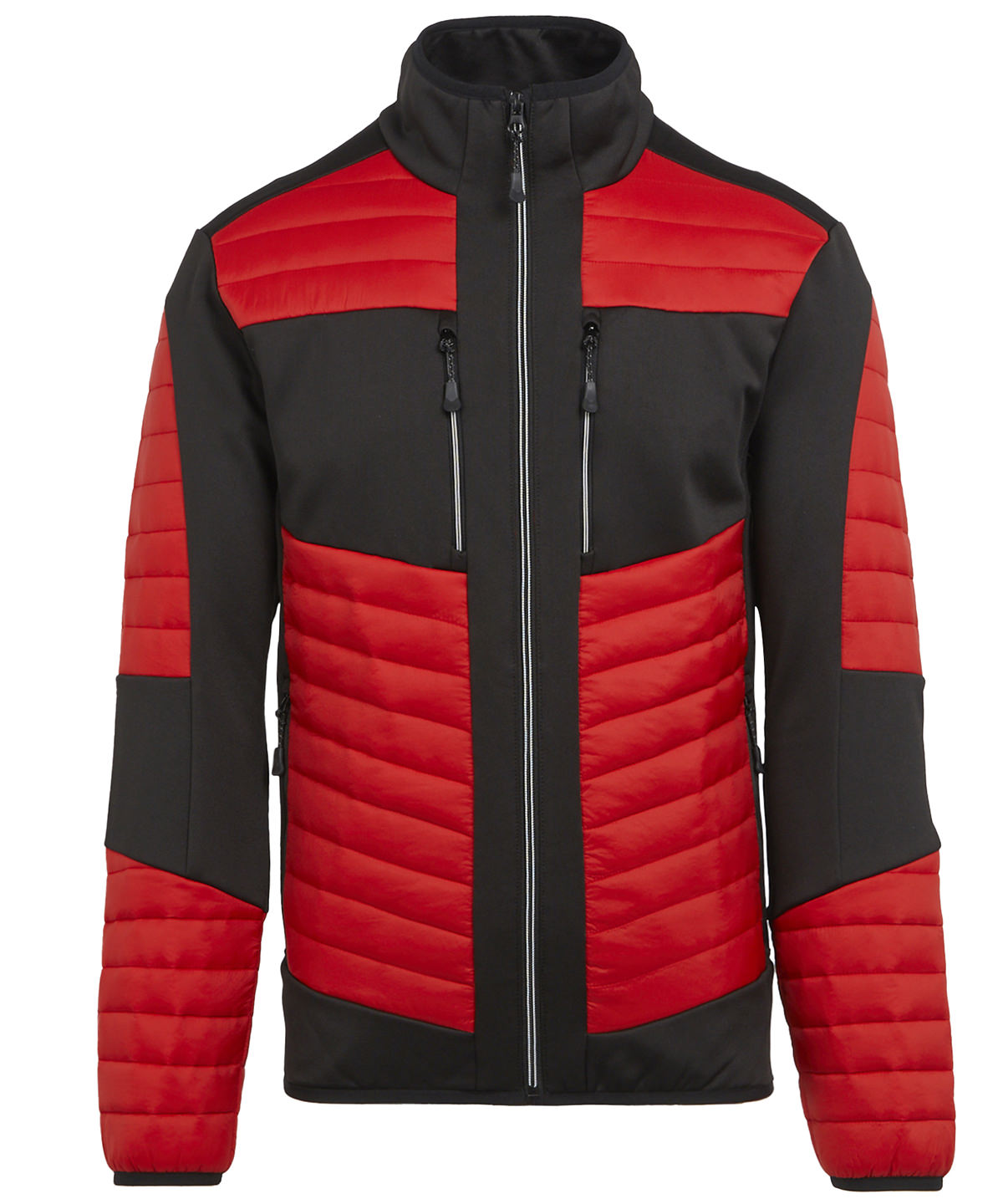 E-Volve Unisex Thermo-Hybridjacke | Klassisch Rot/Schwarz