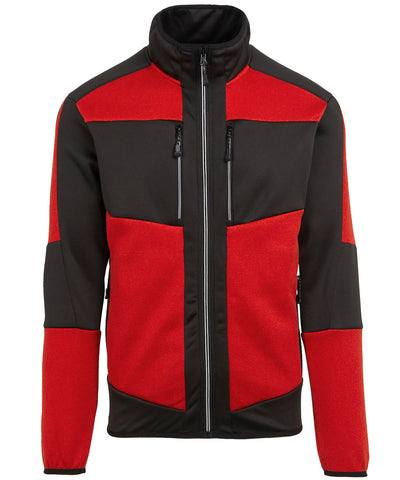 E-Volve Stretch-Strick-Midlayer mit Webeffekt für Unisex | Klassisch Rot/Schwarz