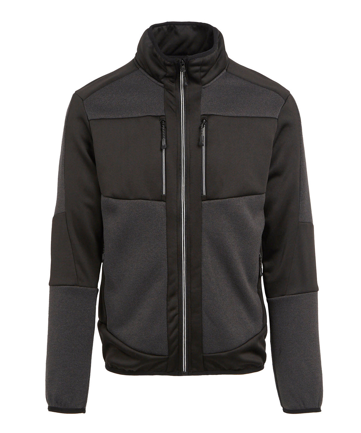 E-Volve capa intermedia elstica de punto con efecto tejido para unisex | Gris Carbn