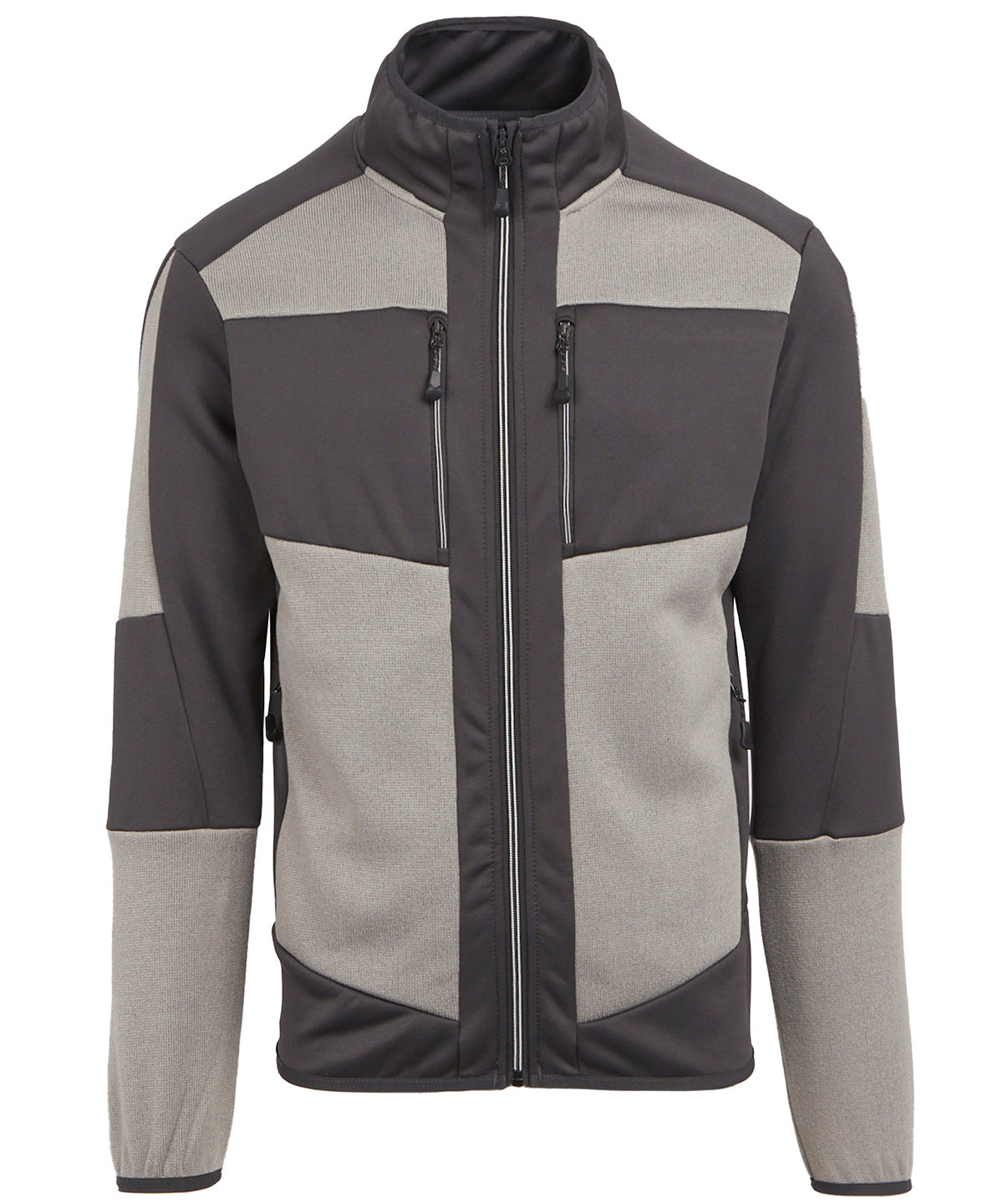 E-Volve Stretch-Strick-Midlayer mit Webeffekt für Unisex | Mineralgrau/Aschgrau