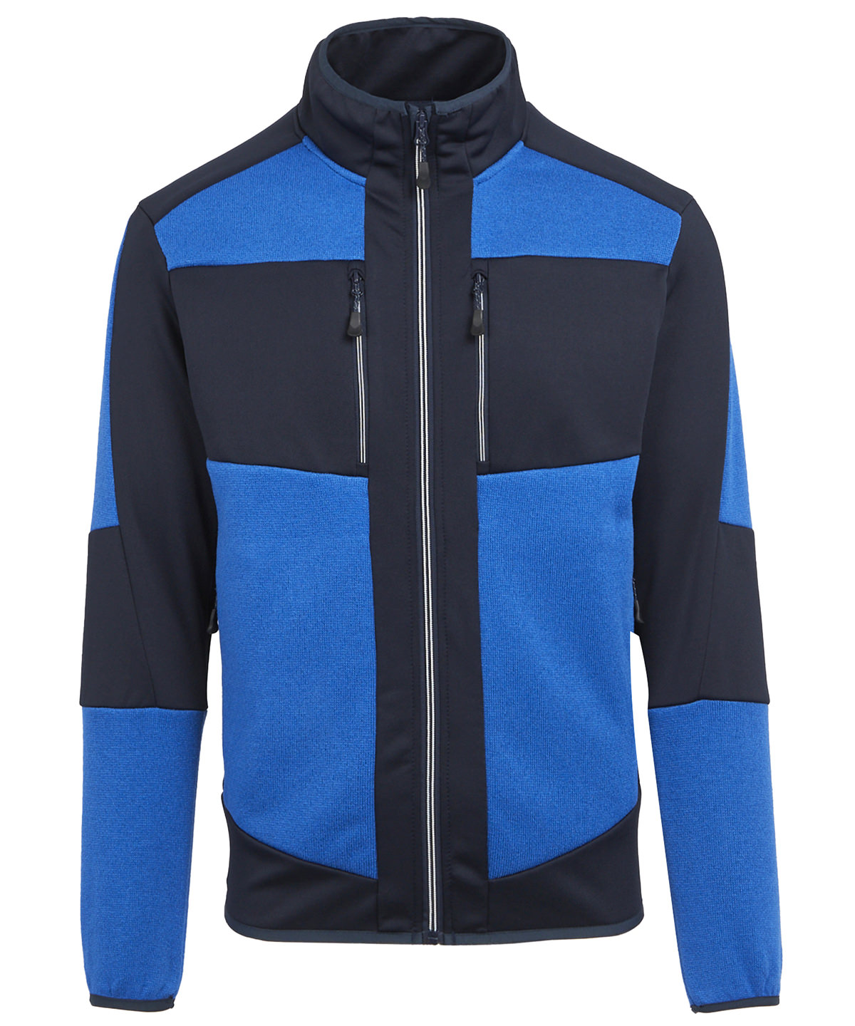 E-Volve capa intermedia elstica de punto con efecto tejido para unisex | Azul Intenso/Marino