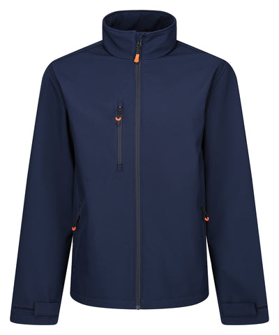 Thermogen Powercell 5000 beheizbare Softshelljacke | Marineblau/Magma