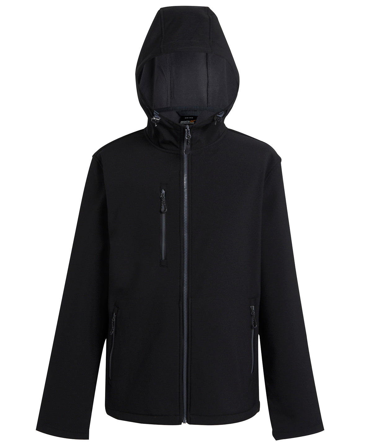 Chaqueta softshell con capucha de 2 capas Navigate | Negro/Gris Oscuro