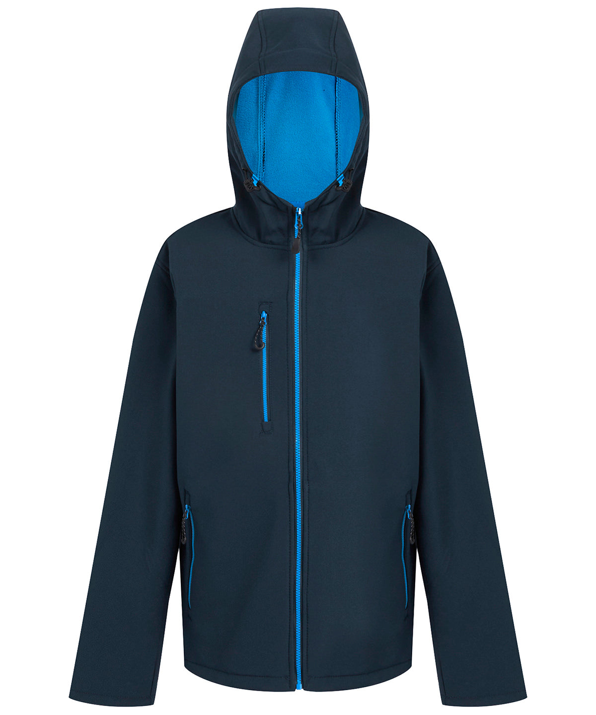 Chaqueta softshell con capucha de 2 capas Navigate | Azul Marino/Azul Francs
