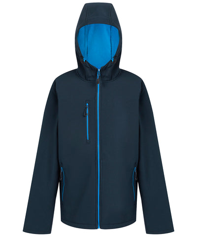Chaqueta softshell con capucha de 2 capas Navigate | Azul Marino/Azul Francs