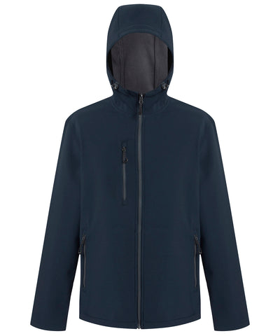 Chaqueta softshell con capucha de 2 capas Navigate | Azul Marino/Gris Oscuro