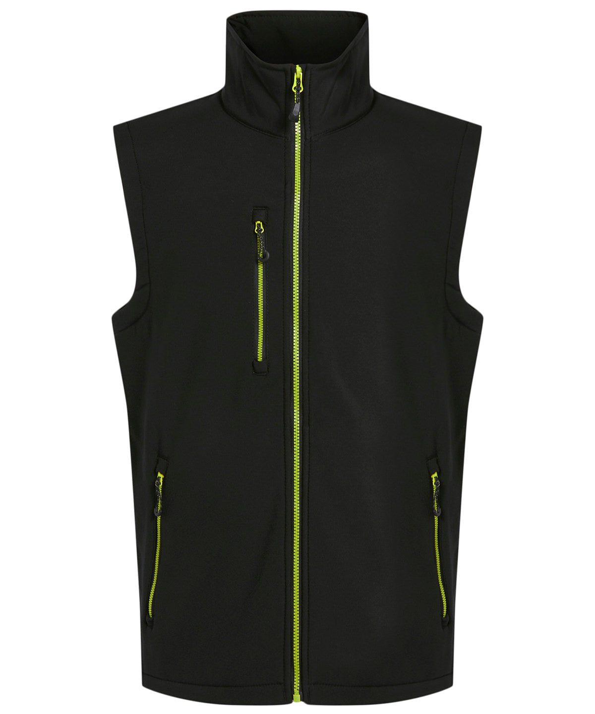 Chaleco softshell de 2 capas Navigate | Negro/Lima