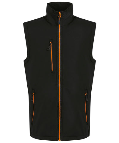 Chaleco softshell de 2 capas Navigate | Negro/Naranja Pop