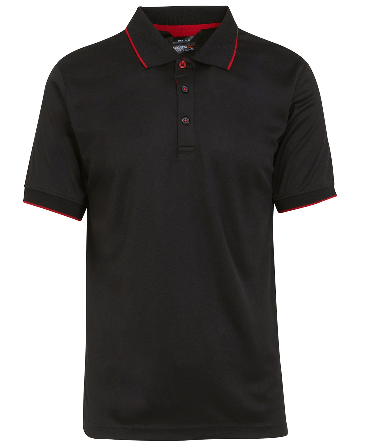 Polo de manga corta Navigate | Negro/Rojo Clsico