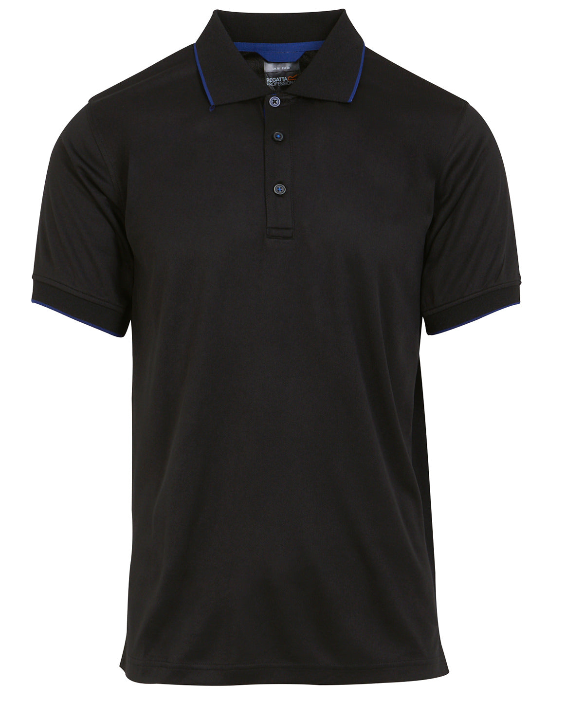 Polo de manga corta Navigate | Negro/Azul Real Nuevo