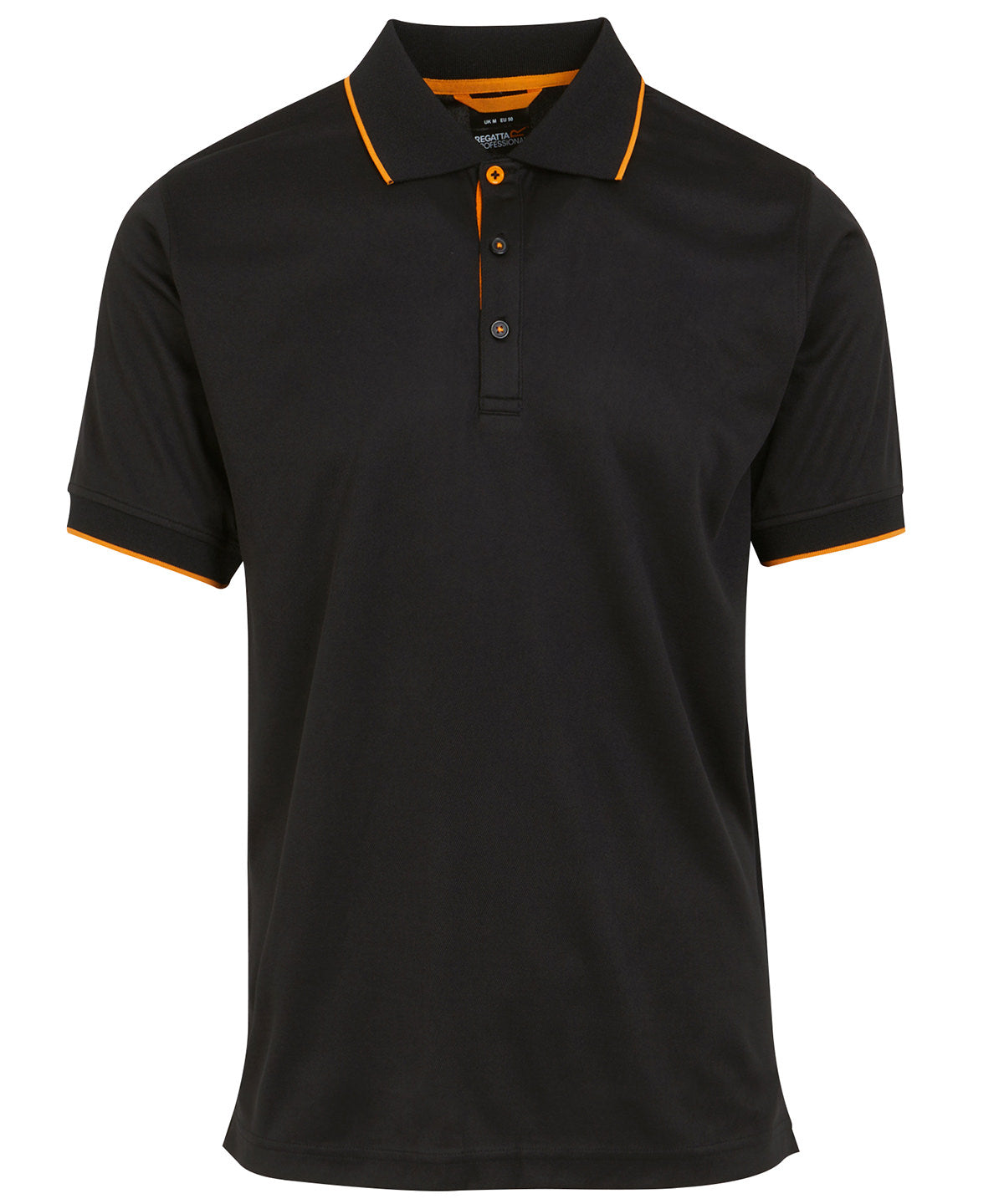 Polo de manga corta Navigate | Negro/Naranja Pop