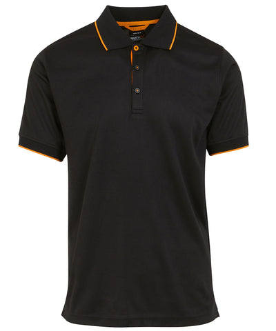 Polo de manga corta Navigate | Negro/Naranja Pop
