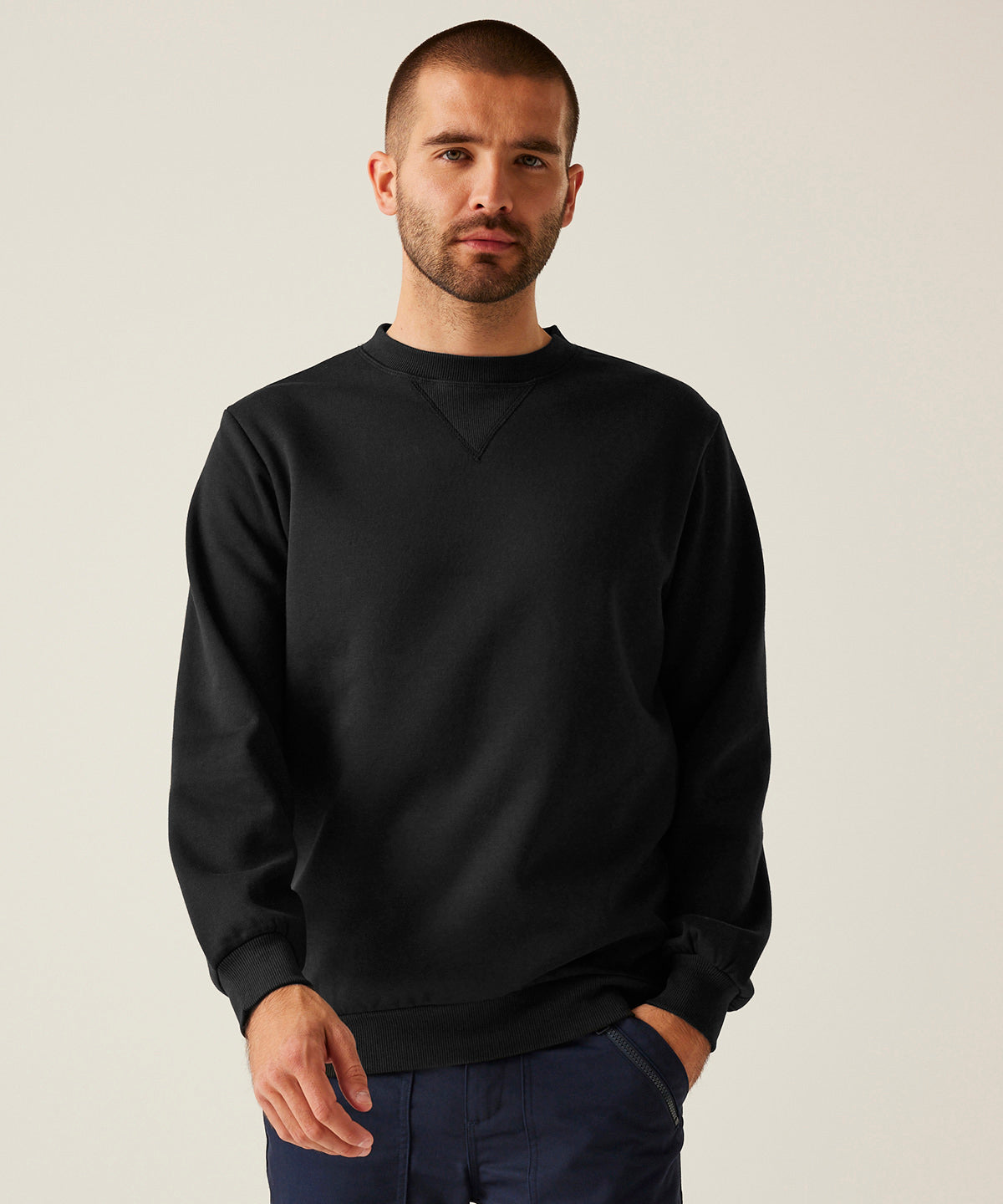 Pro Rundhals-Sweatshirt | Schwarz