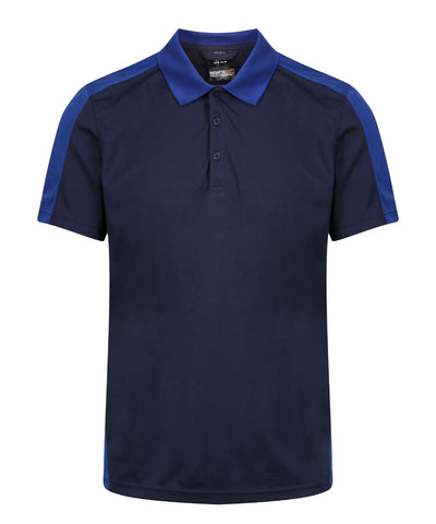 Polo de secado rpido con contraste | Azul Marino/Azul Real Nuevo