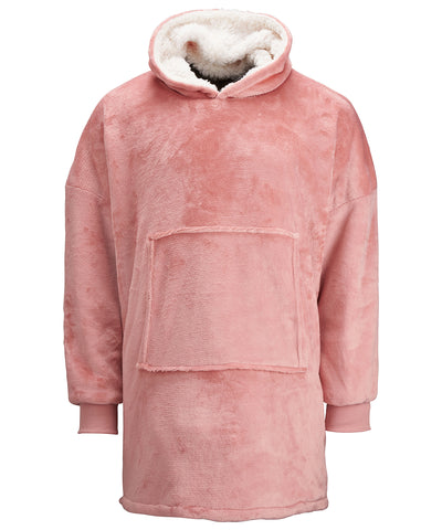La sudadera con capucha reversible y extragrande Ribbon de sherpa acogedor | Rosa