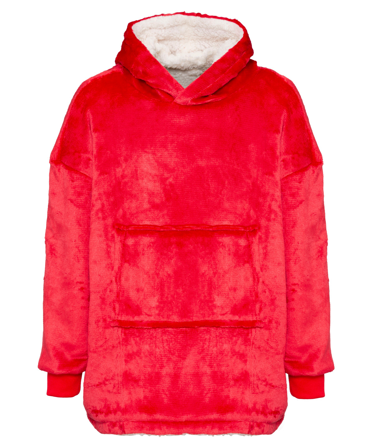 Sudadera con capucha reversible y acogedora de gran tamao con lazo para nios | Rojo