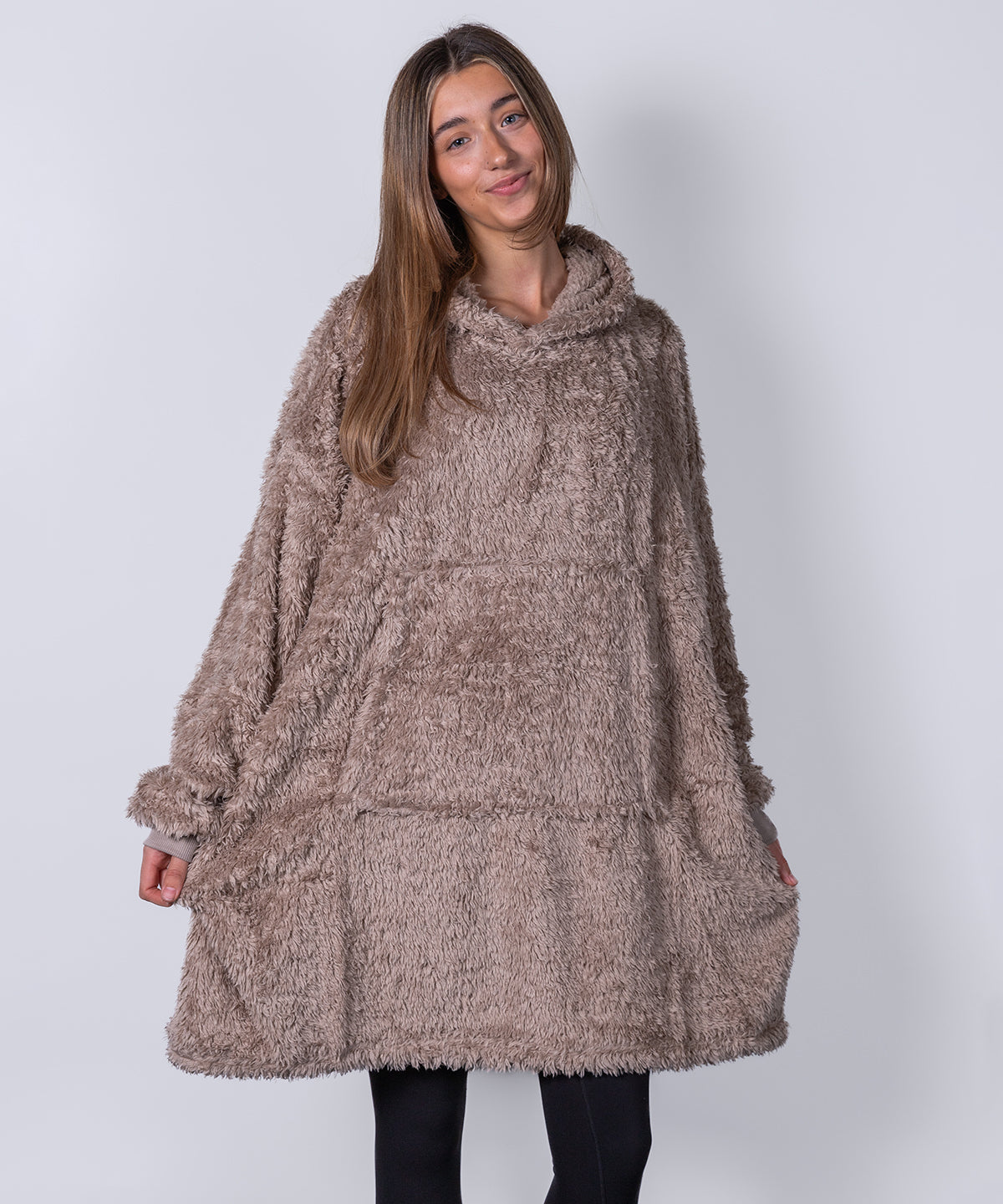 La sudadera de tela de peluche del oso de peluche con lazo | Gris