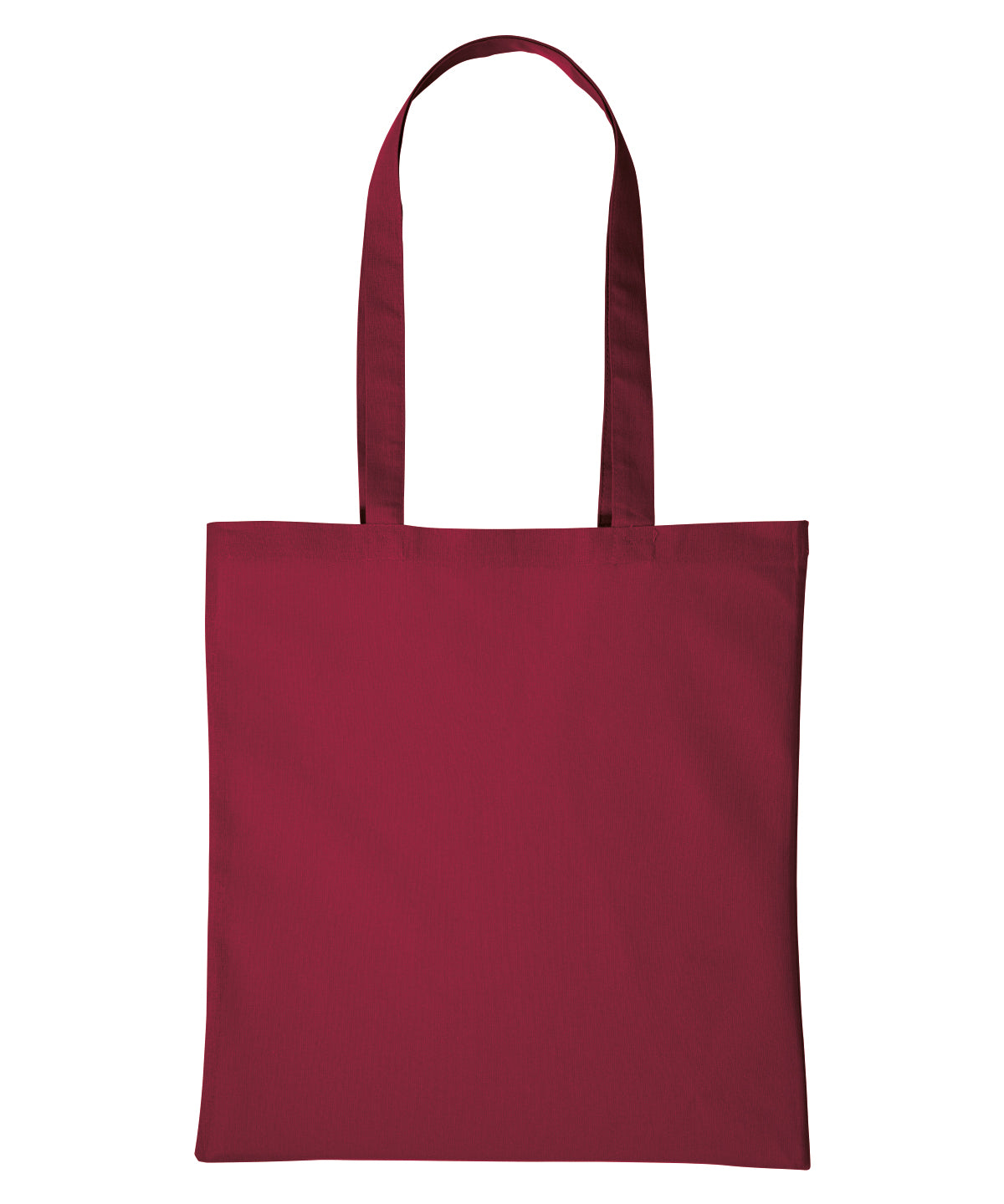 Shopper de algodn con asas largas | Rojo Intenso