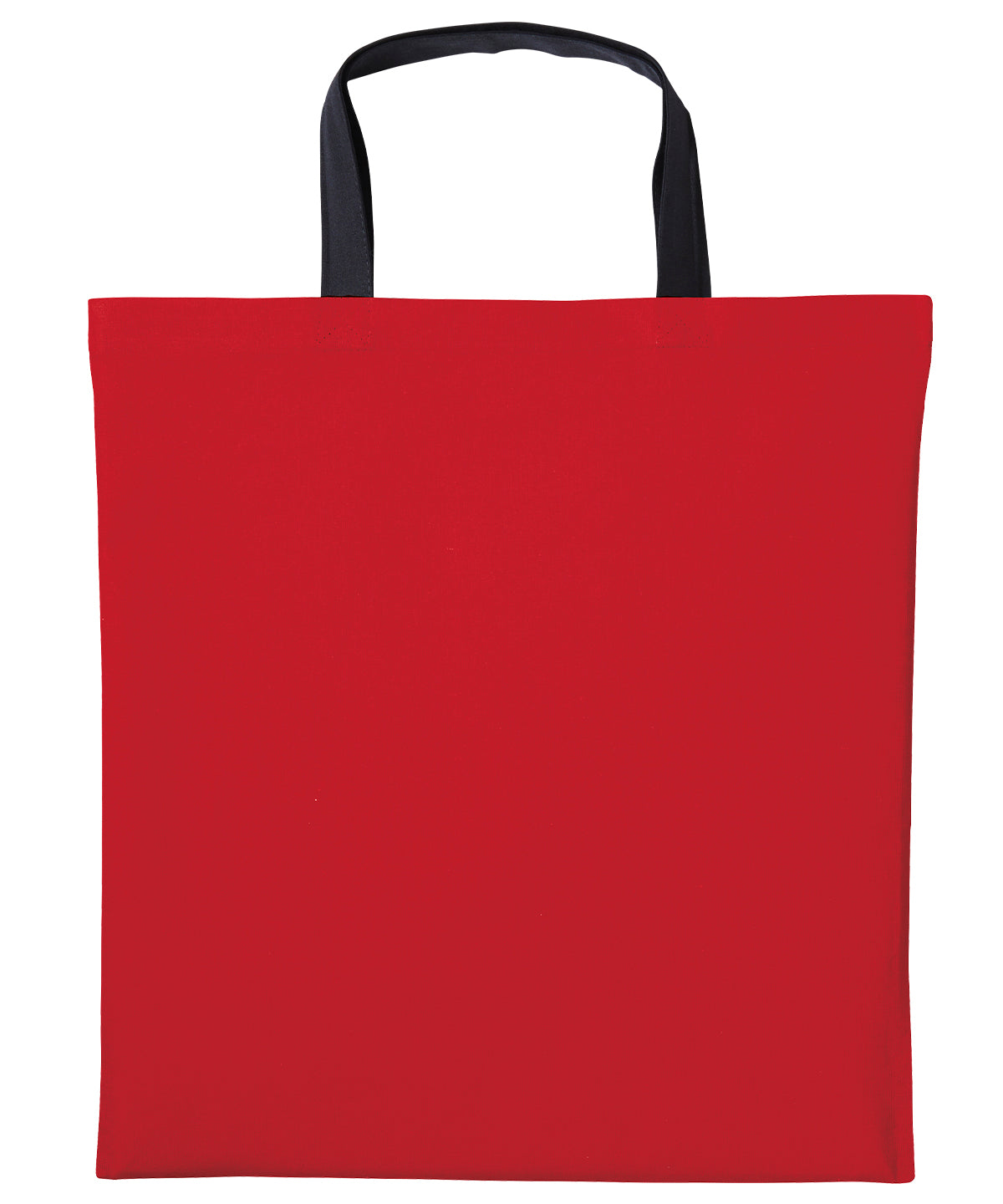 Bolso de algodn Varsity con asas cortas | Rojo Fuego/Negro