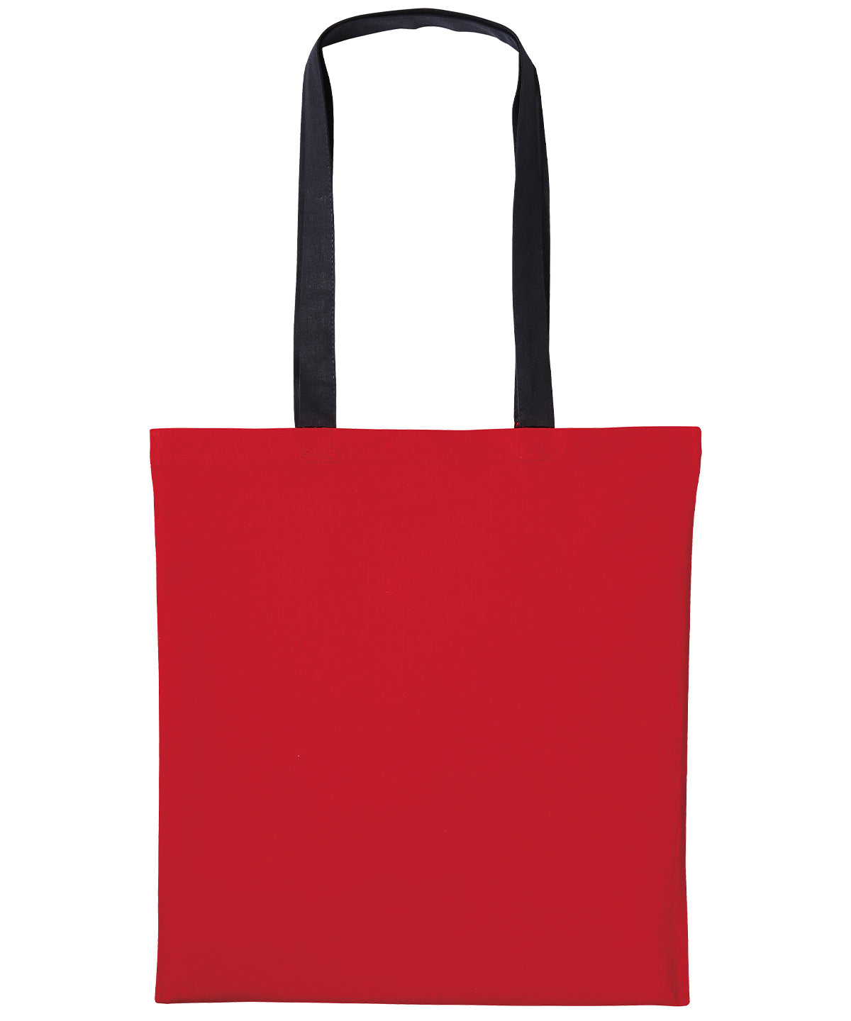 Bolso de algodn Varsity con asas largas | Rojo Fuego/Negro