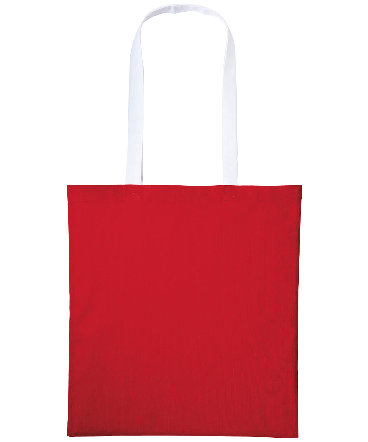 Bolso de algodn Varsity con asas largas | Rojo Fuego/Blanco