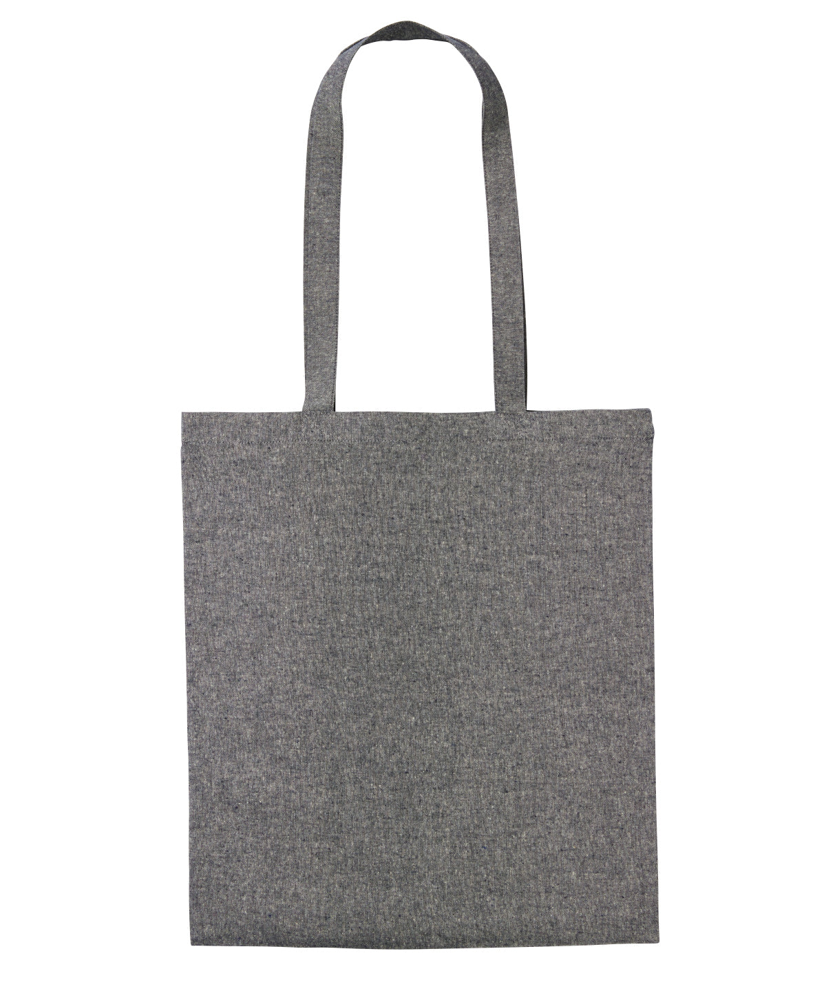 Shopper de algodn reciclado con asas largas | Gris Marengo