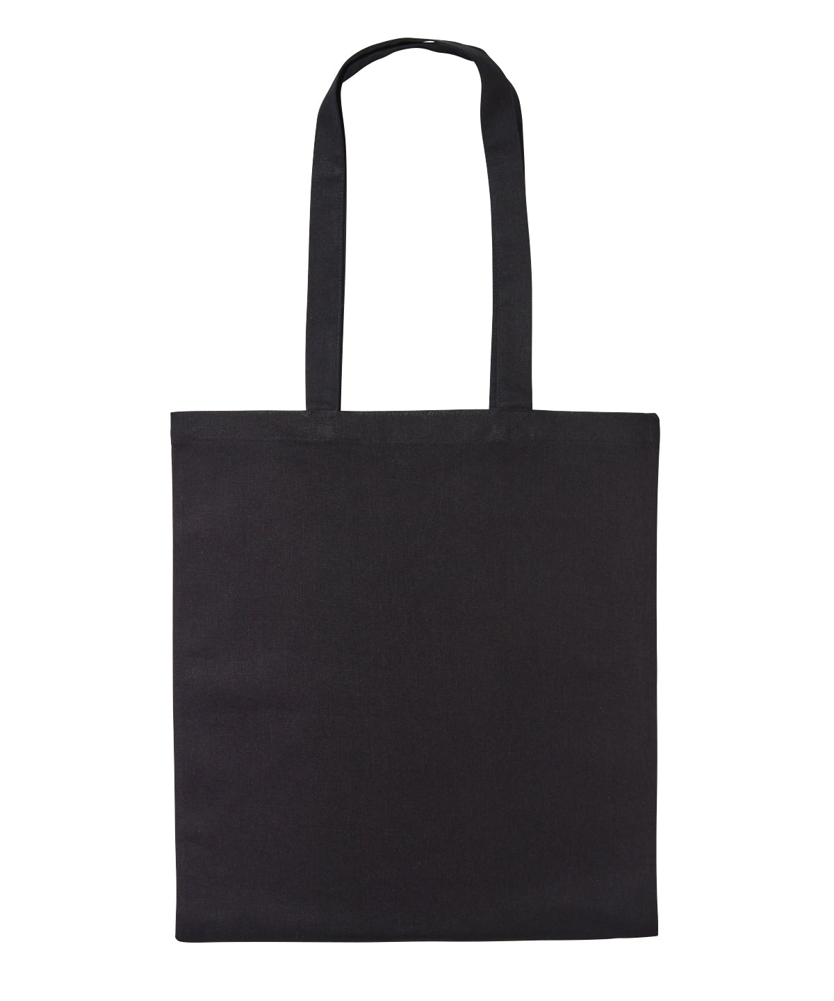 Shopper de algodn reciclado con asas largas | Negro
