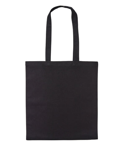 Shopper de algodn reciclado con asas largas | Negro