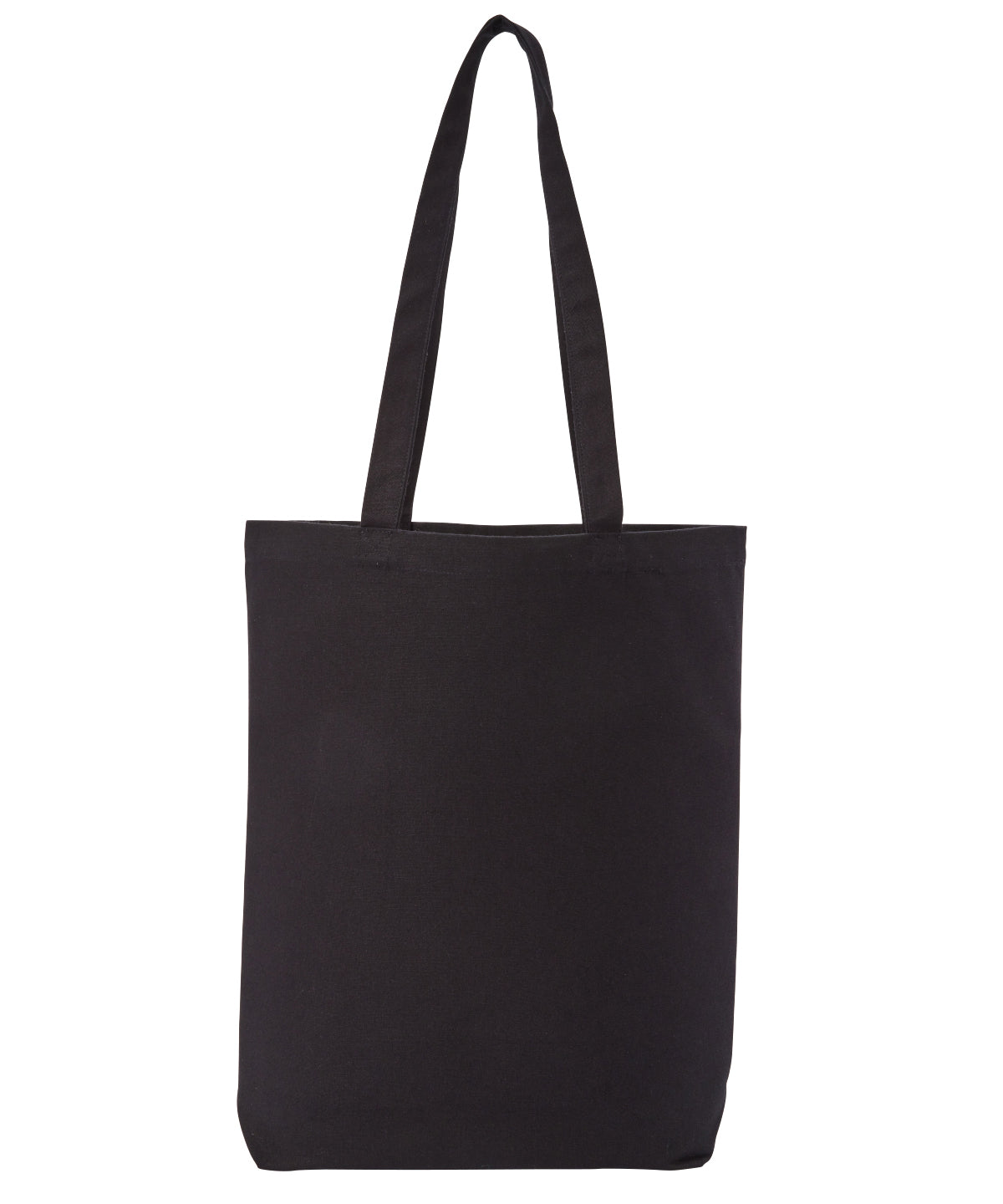 Shopper de lona premium reciclada con base plana | Negro