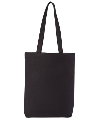 Shopper de lona premium reciclada con base plana | Negro