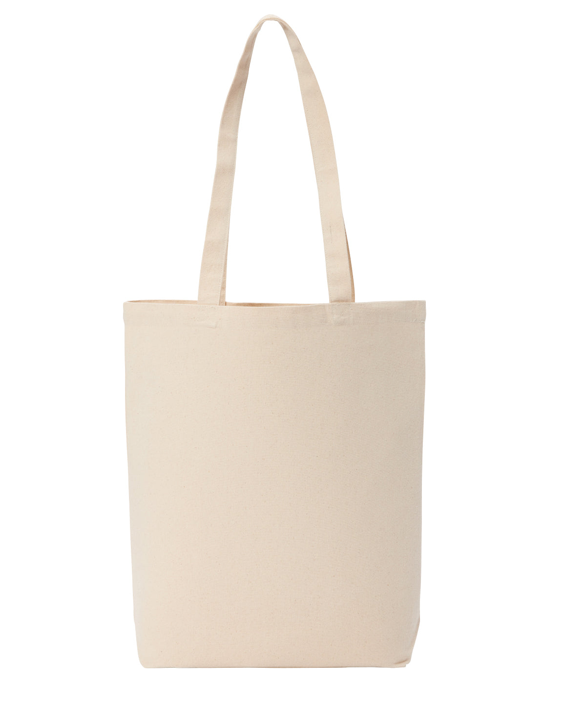 Hochwertiger Shopper aus recyceltem Canvas mit flachem Boden | Natur