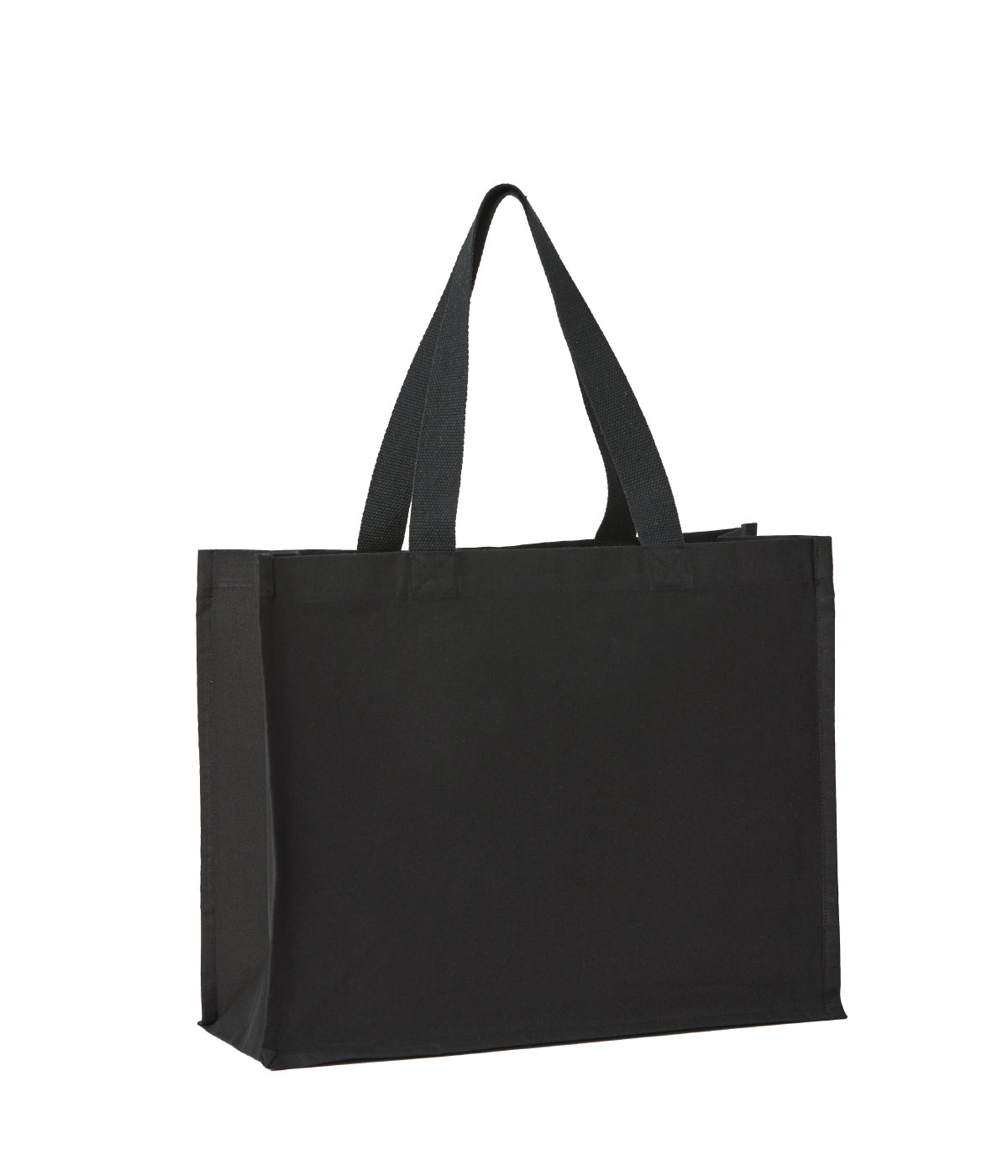 Shopper de pie de lona premium reciclada | Negro