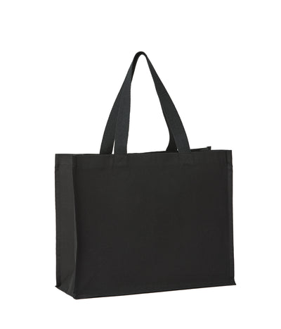 Shopper de pie de lona premium reciclada | Negro