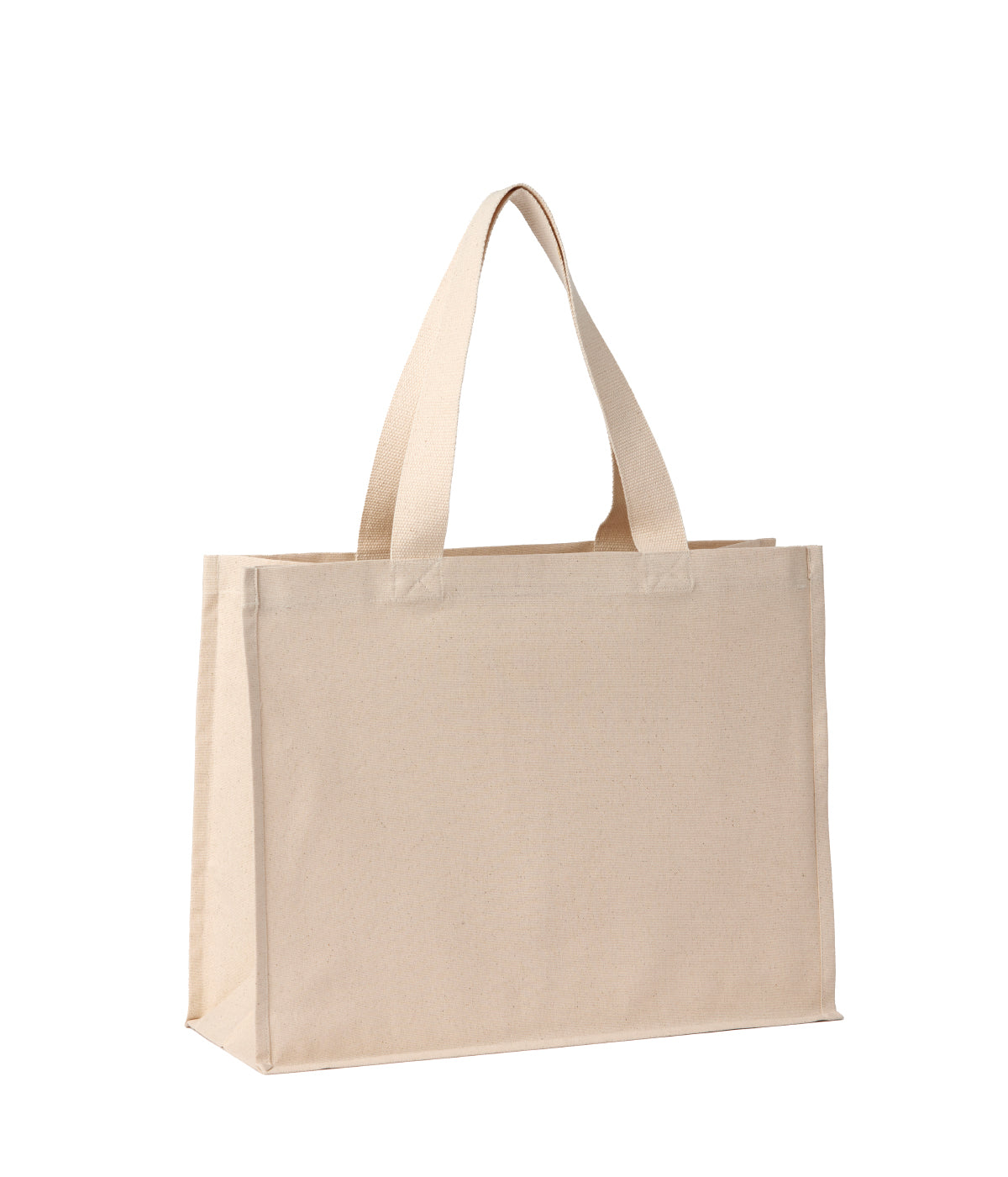 Recycelter Premium Canvas Stehender Shopper | Natur