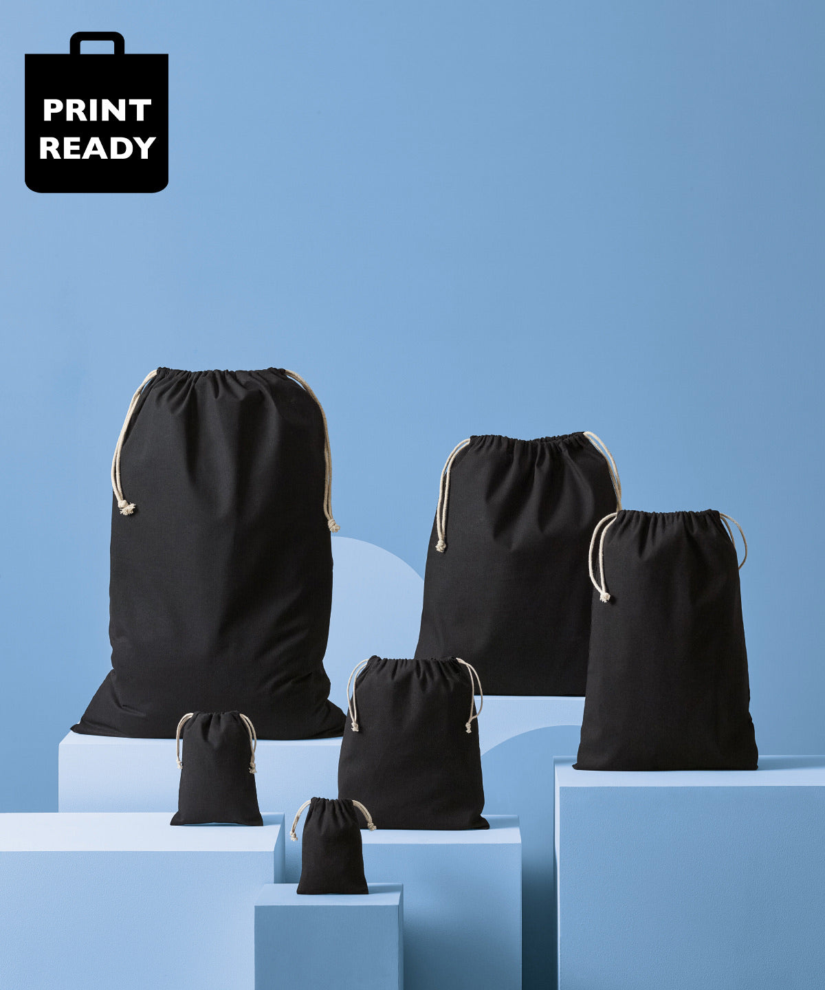 Bolsa de tela de algodn reciclado | Negro