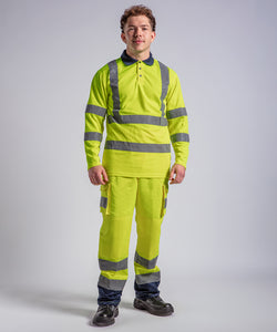 Polo de manga larga de alta visibilidad | Amarillo Marino