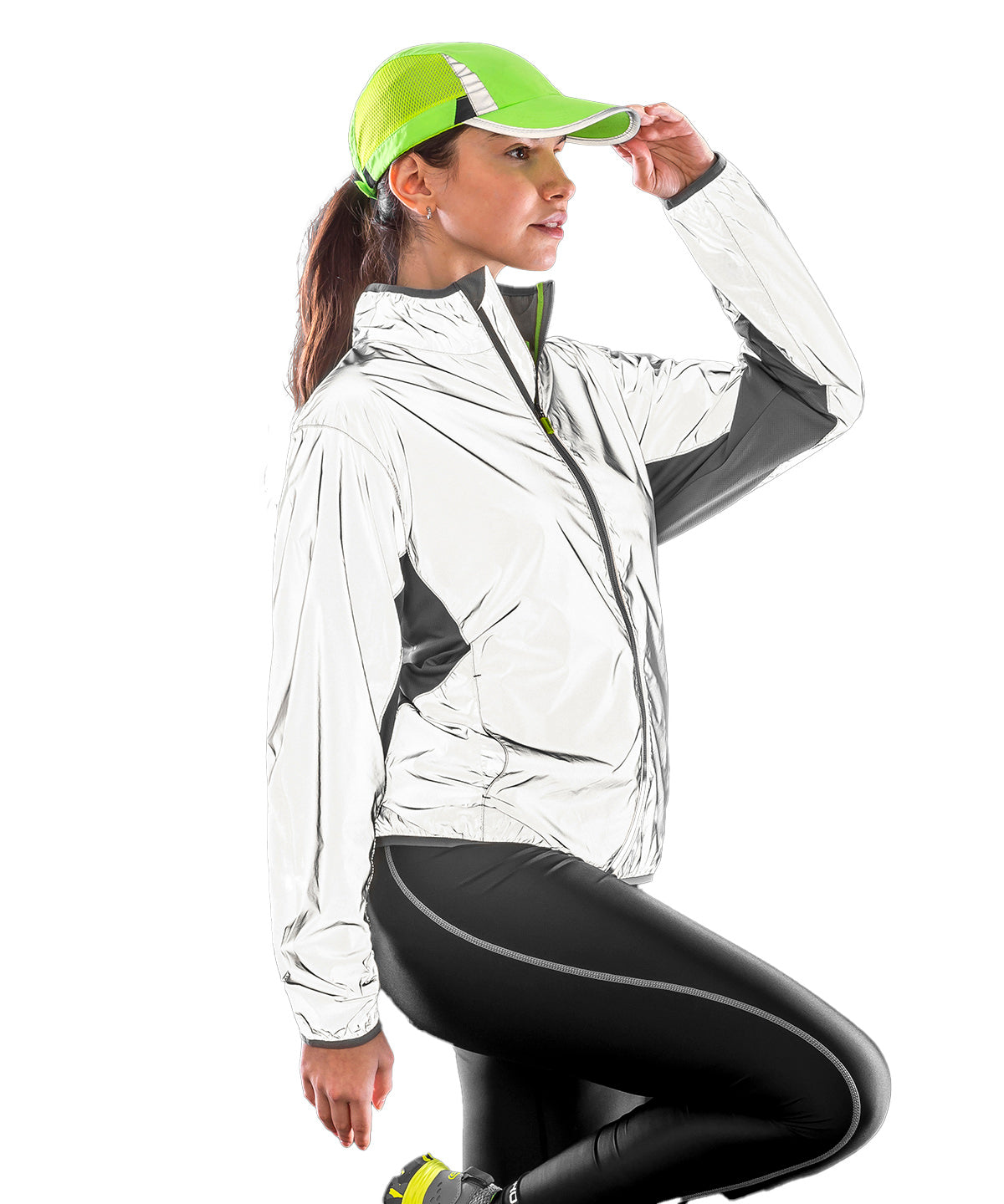 Chaqueta de alta visibilidad reflectante Luxe | Blanco Nen