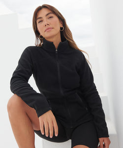 Microfleece Jacke | Tiefschwarz