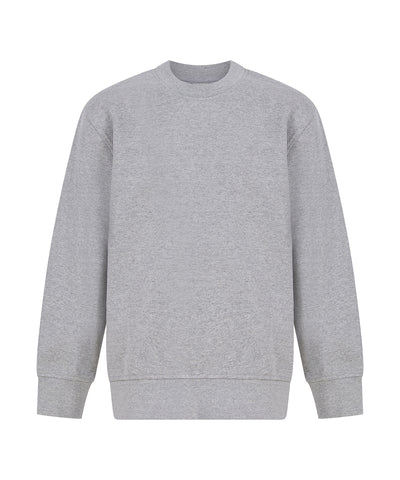 Sudadera infantil de moda sostenible con dobladillo curvado | Gris Oscuro