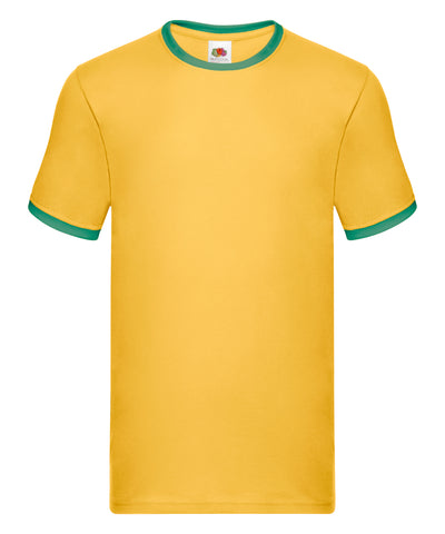 Camiseta Ringer | Amarillo Girasol/Verde Kelly