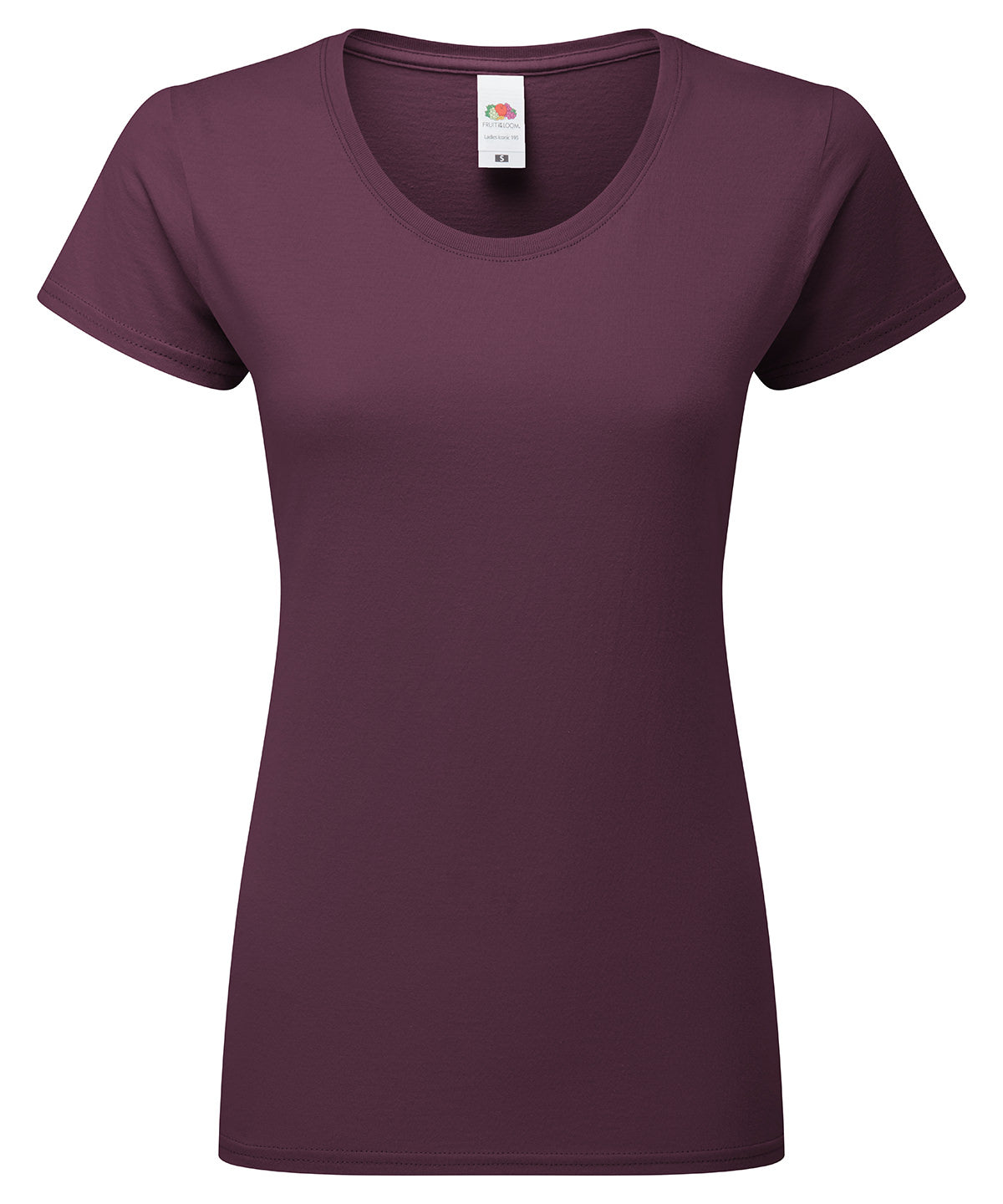 Camiseta premium en algodn ringspun Iconic 195 pour femme | Ciruela Oscuro