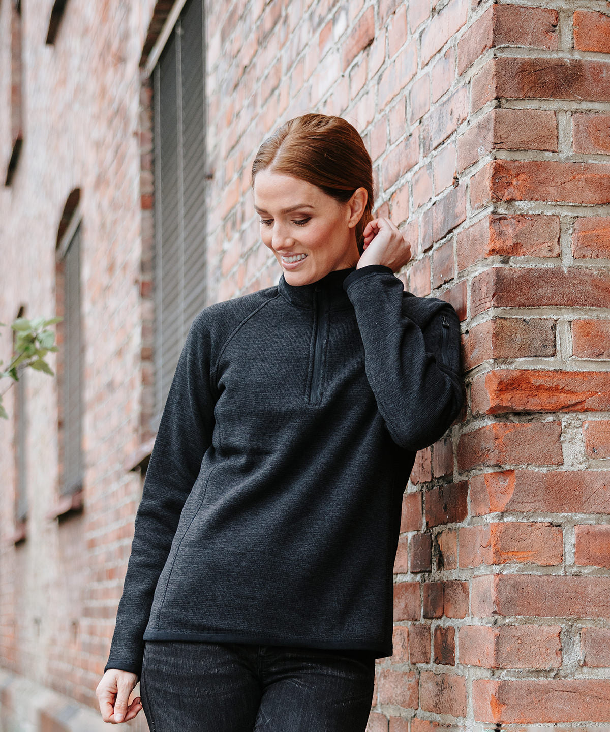 Forro polar con cremallera para mujer Avalante | Gris Marino