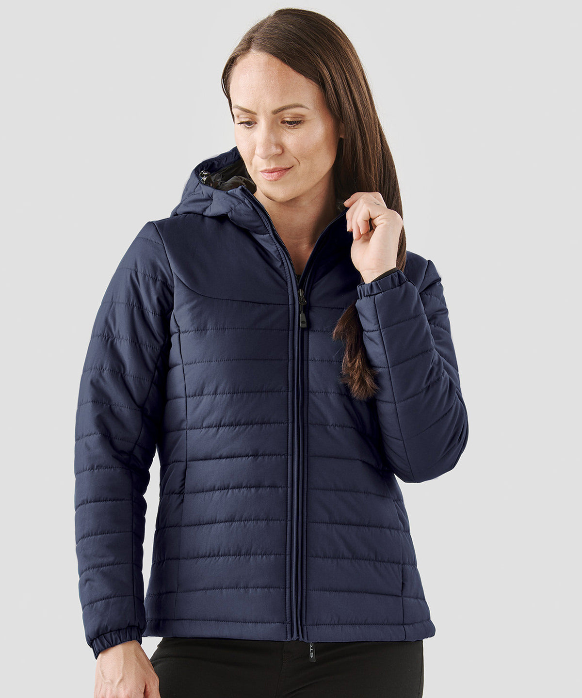 Nautilus Damen Pufferjacke mit Kapuze | Dunkelgrau
