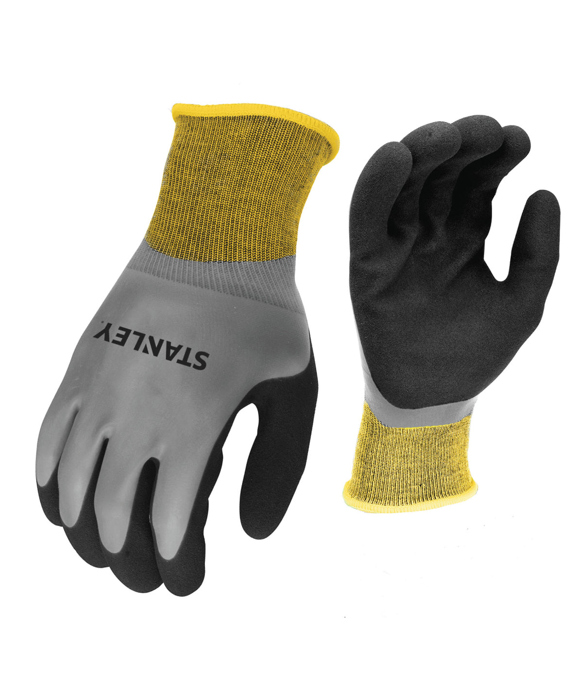 Guantes Stanley impermeables con agarre | Gris/Negro/Amarillo