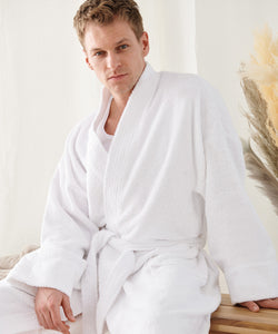 Kimono-Bademantel | Weiß