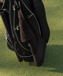 Toalla de golf con borde imprimible | Negro